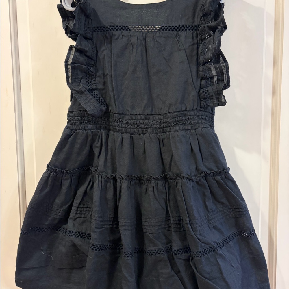 Crewcuts Black Ruffle Tiered Dress